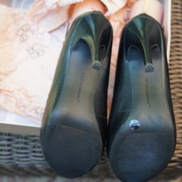 BCBGeneration GREGORY BLACK NILE LEATHER platform BOOTIE 7.5M - Picture 12 of 14